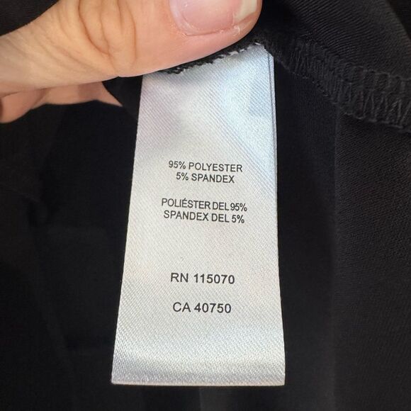 Nina Leonard Ruffle Open-Front Cardigan in Black Size Medium - Picture 5 of 6